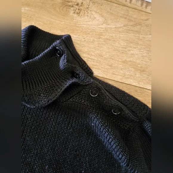 Ralph Lauren Purple Label Women’s M Sweater Silk Cashmere Turtleneck Buttons - Picture 4 of 9